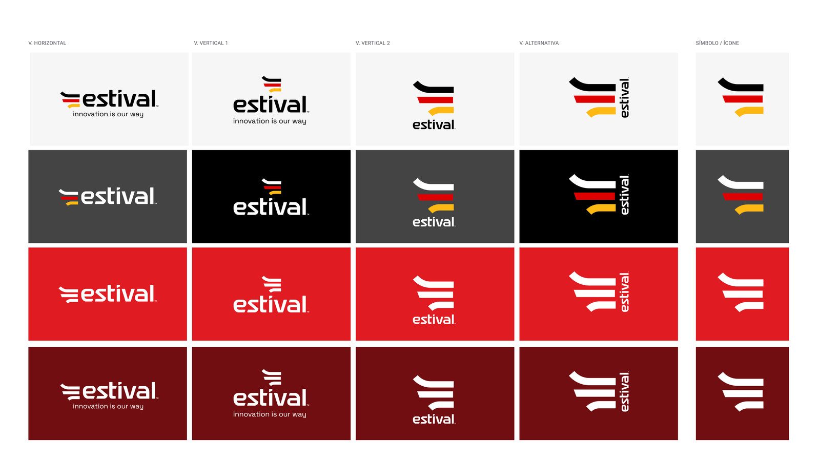 Aplicação da marca Estival