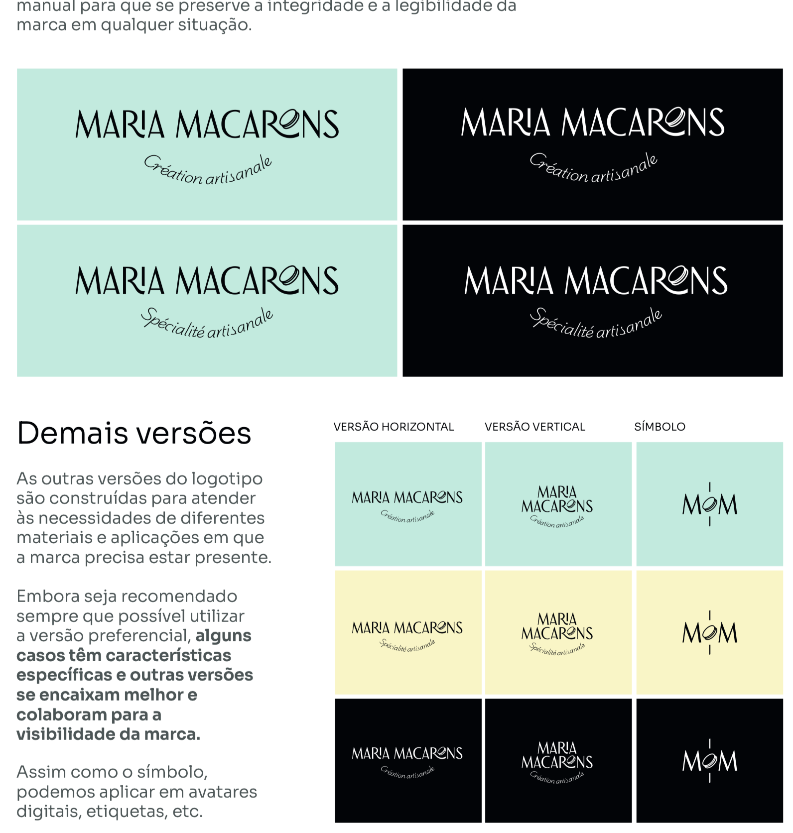 Versões preferenciais da marca Maria